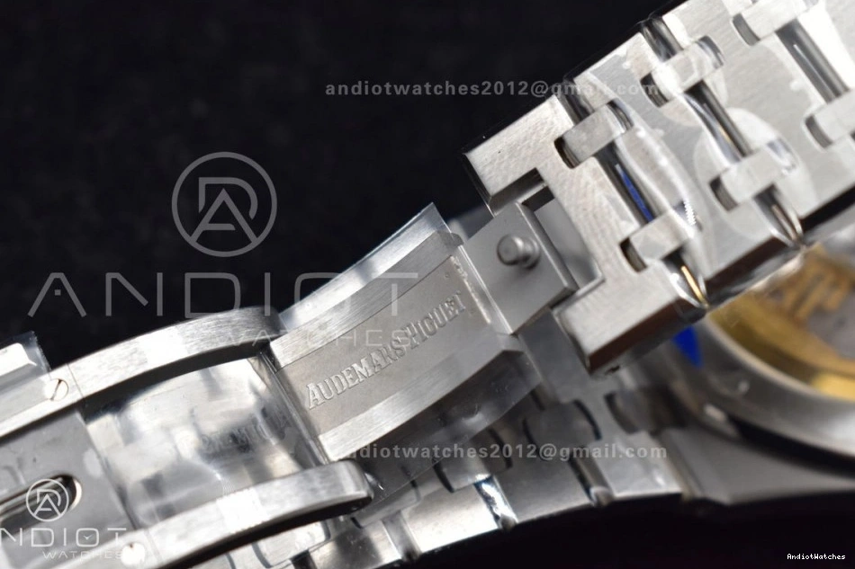 Dial Oak SS 41mm Royal Affordable Textured Clone Best Super on APSF A4302 449 Bracelet Edition SS White 15500 1:1 0504